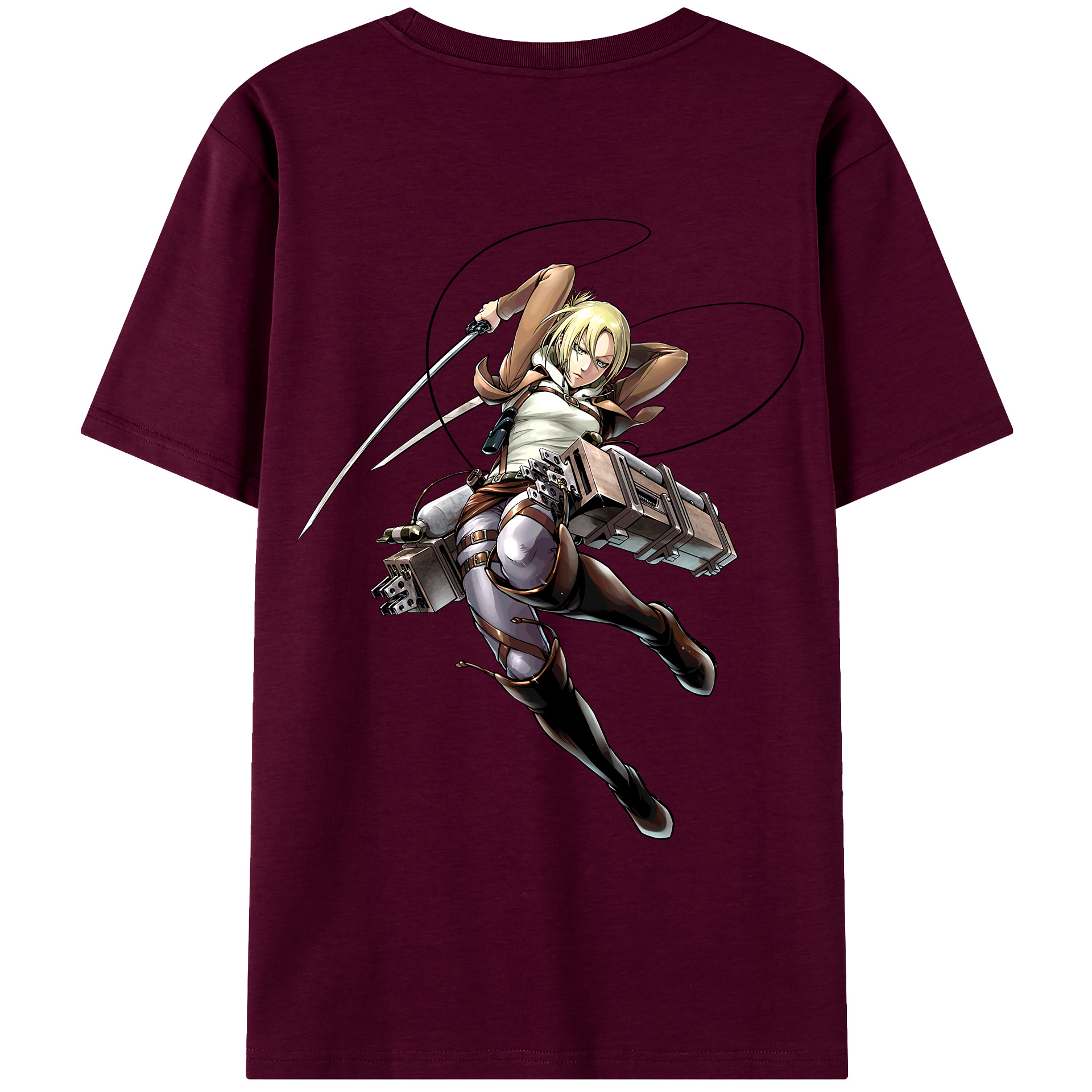 （画像用） 進撃の巨人 アニ・レオンハート Attack on Titan Annie Leonhart レディース半袖Tシャツ(バックプリント)